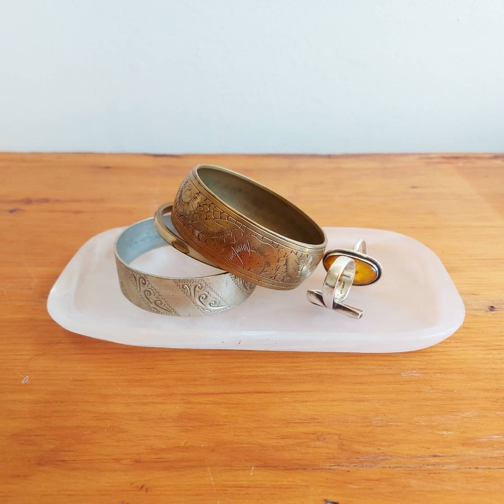 Vintage quartz catchall tray